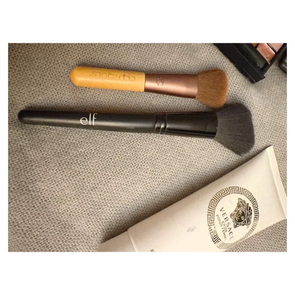 Makeup bundle - Eyeshadows Bronzer Shine Control Lipsticks Body Lotion brushes